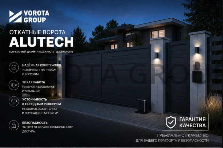 Откатные ворота Alutech Prestige (выс. х  шир.) 1210*2125